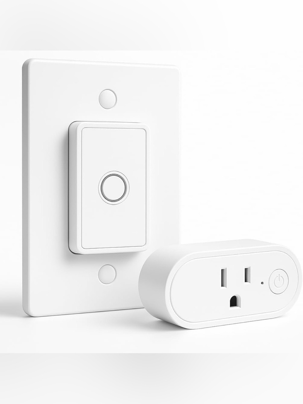 Smart Plug and Wall Switch Combo in White